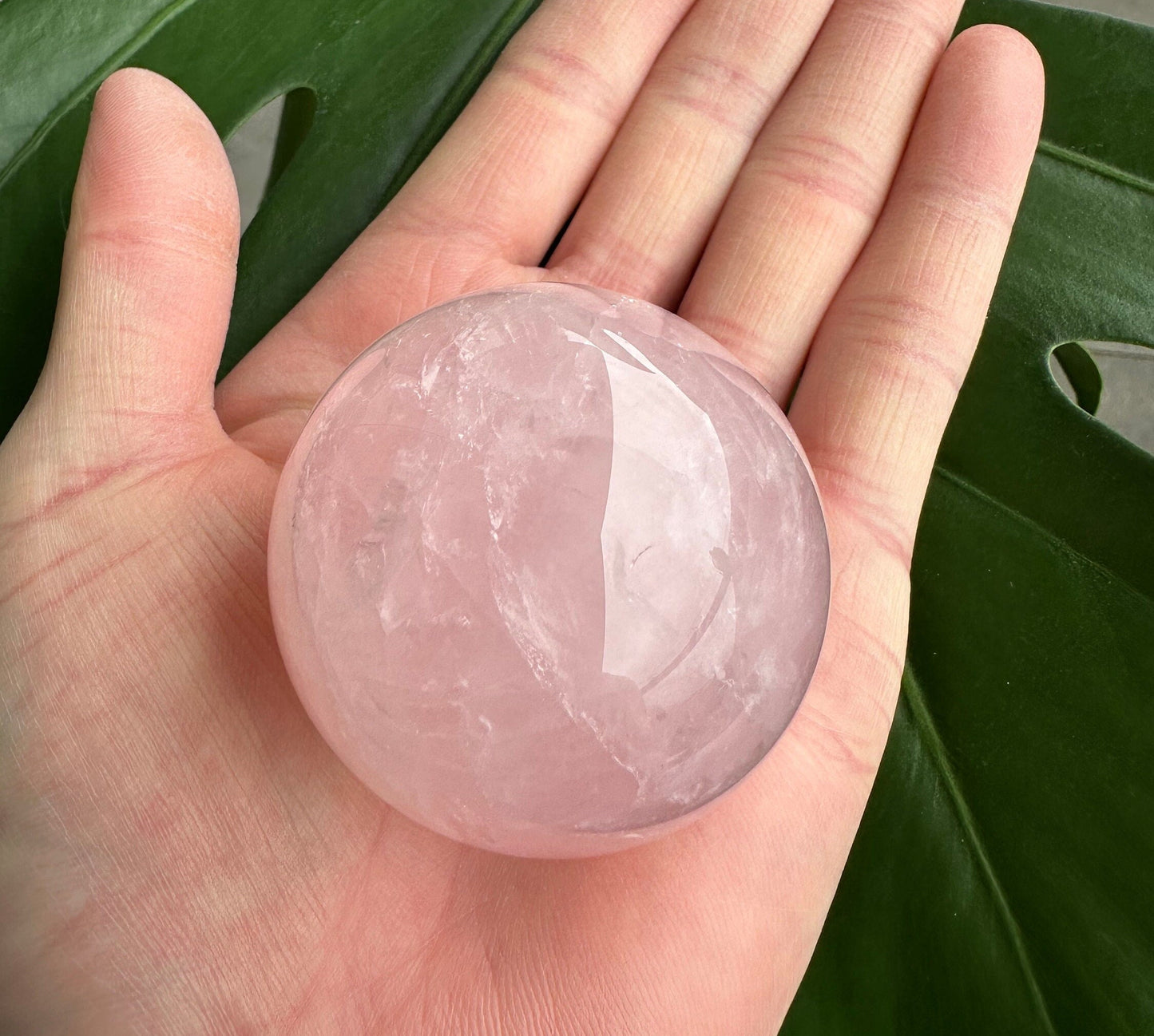 Rose Quartz Sphere 5cm – Natural Pink Crystal Ball, Gift for Collectors
