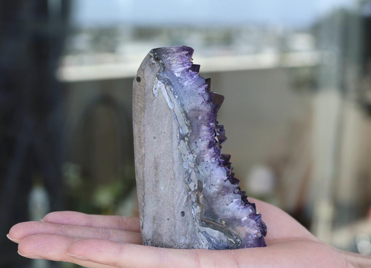 Premium Amethyst Geode 449g – Natural Purple Crystal Cluster for Meditation & Decor