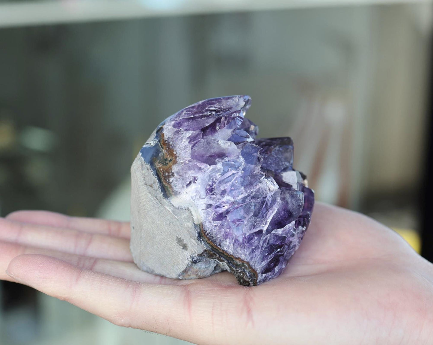 Natural Amethyst Geode 321g – Purple Crystal for Home Decor & Display