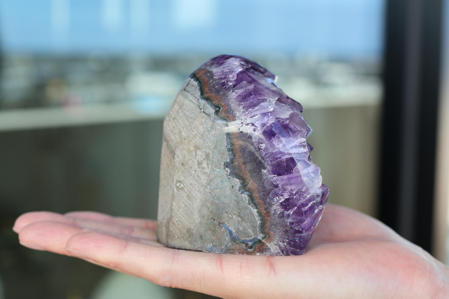 Amethyst Geode Cluster 716g – Natural Purple Crystal Decor, Large Display Piece, Unique Home Accent