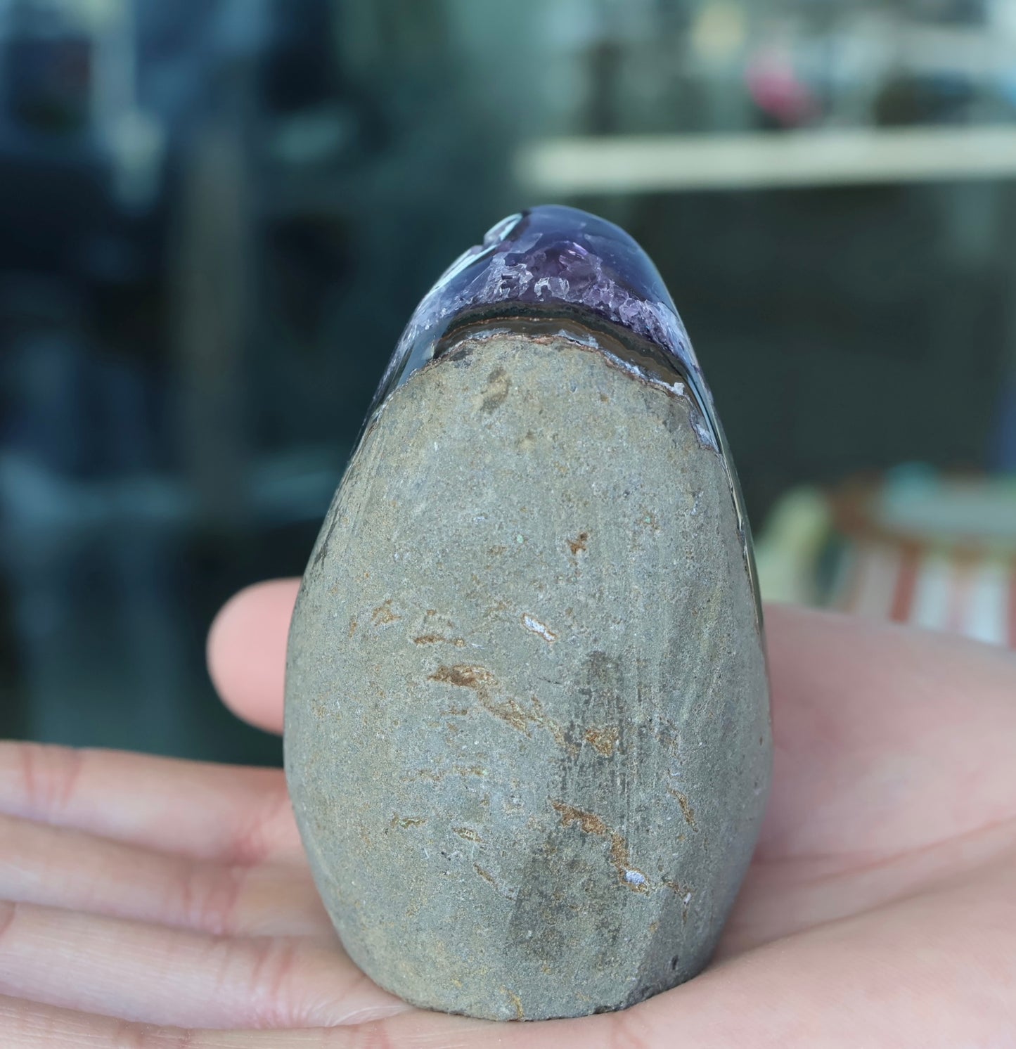 Natural Amethyst Geode Cluster – Deep Purple Crystal Display Piece 279g