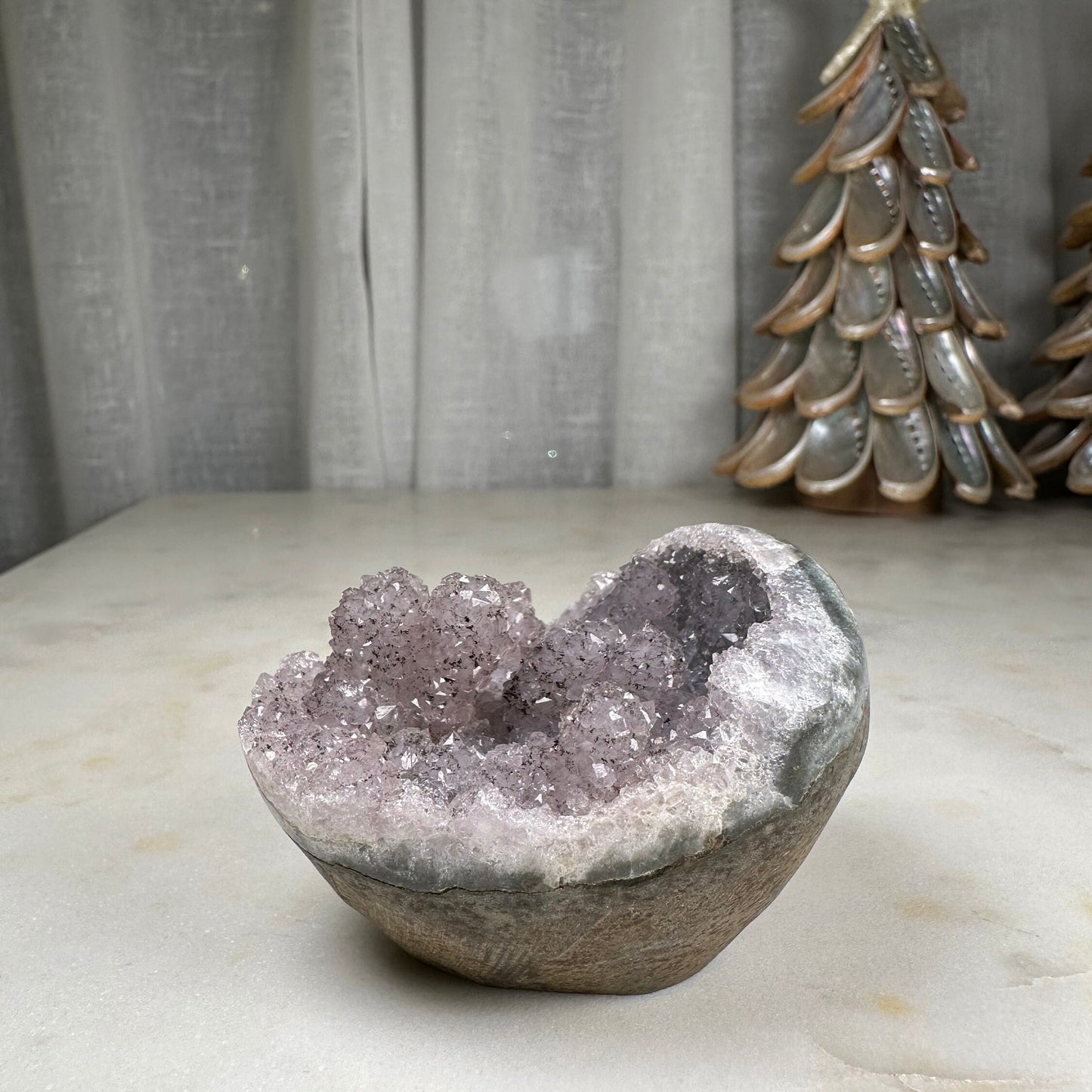 Natural Amethyst Geode Cluster 234g – Purple Crystal for Home Decor & Display