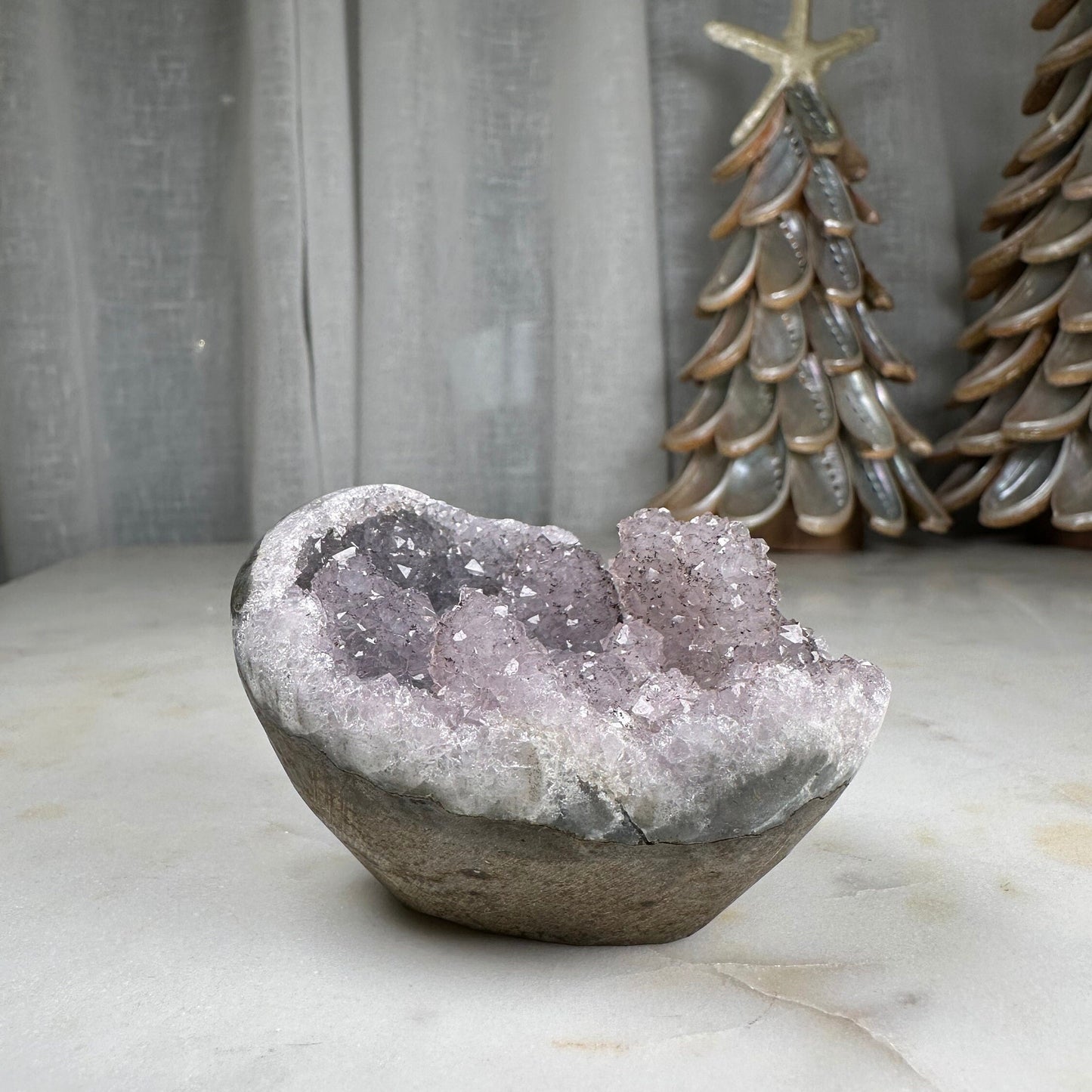 Natural Amethyst Geode Cluster 234g – Purple Crystal for Home Decor & Display