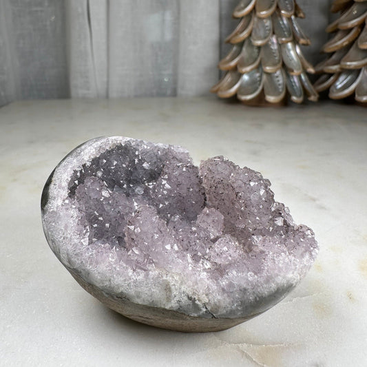 Natural Amethyst Geode Cluster 234g – Purple Crystal for Home Decor & Display