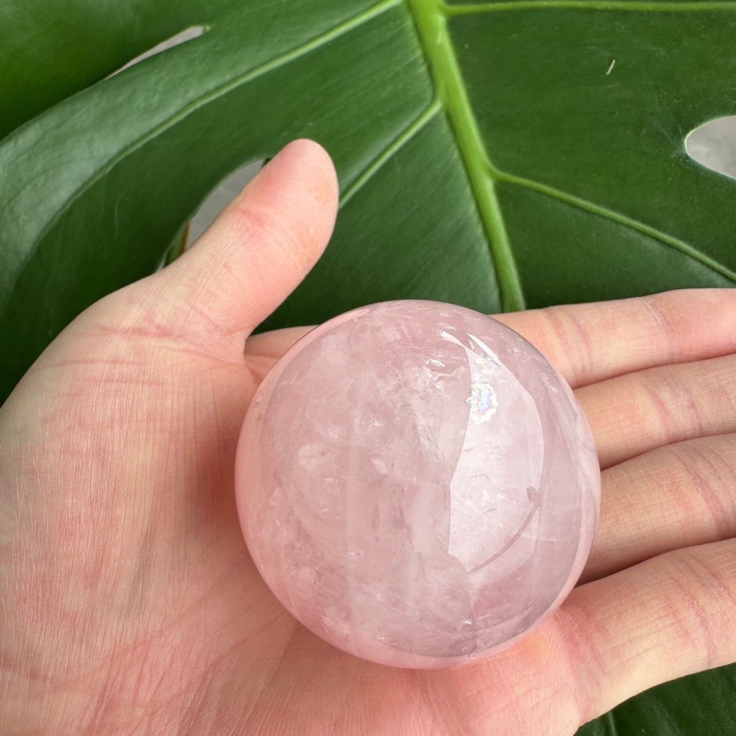 Rose Quartz Sphere 5cm – Natural Pink Crystal Ball, Gift for Collectors