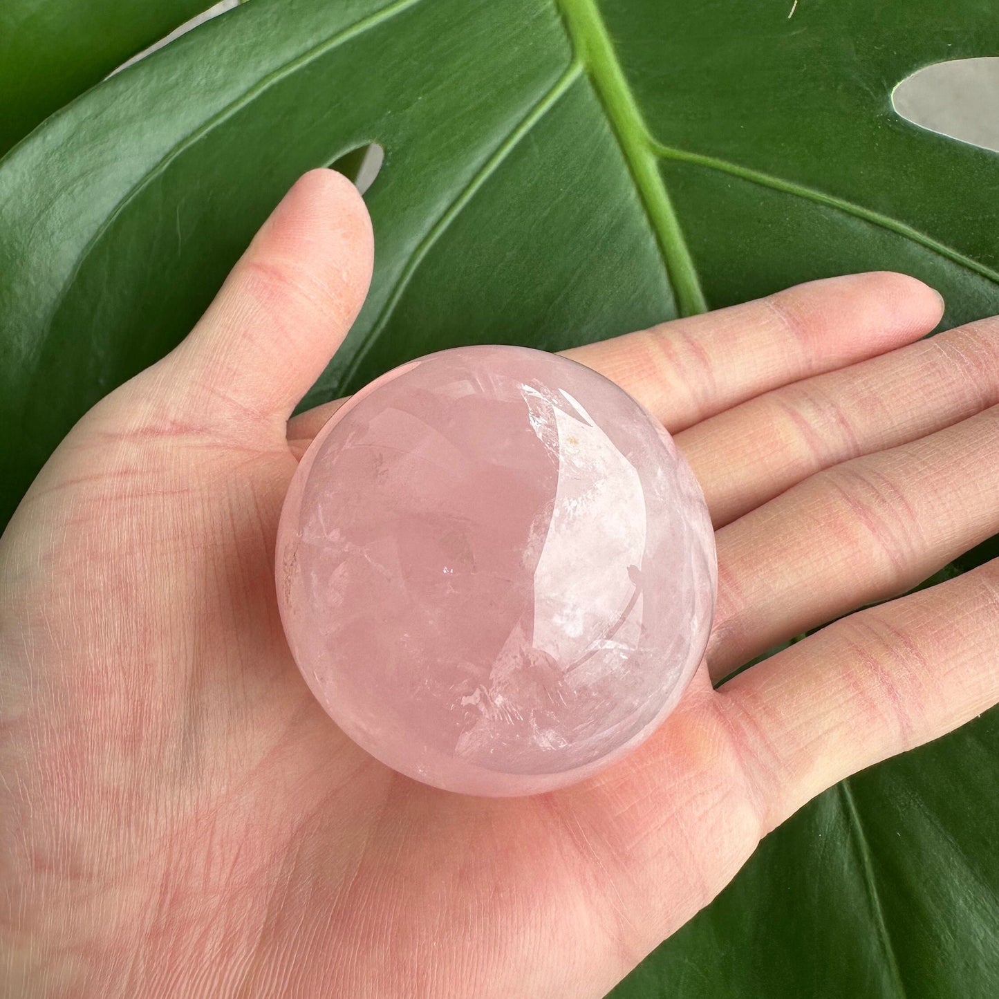 Rose Quartz Sphere 5cm – Natural Pink Crystal Ball, Gift for Collectors