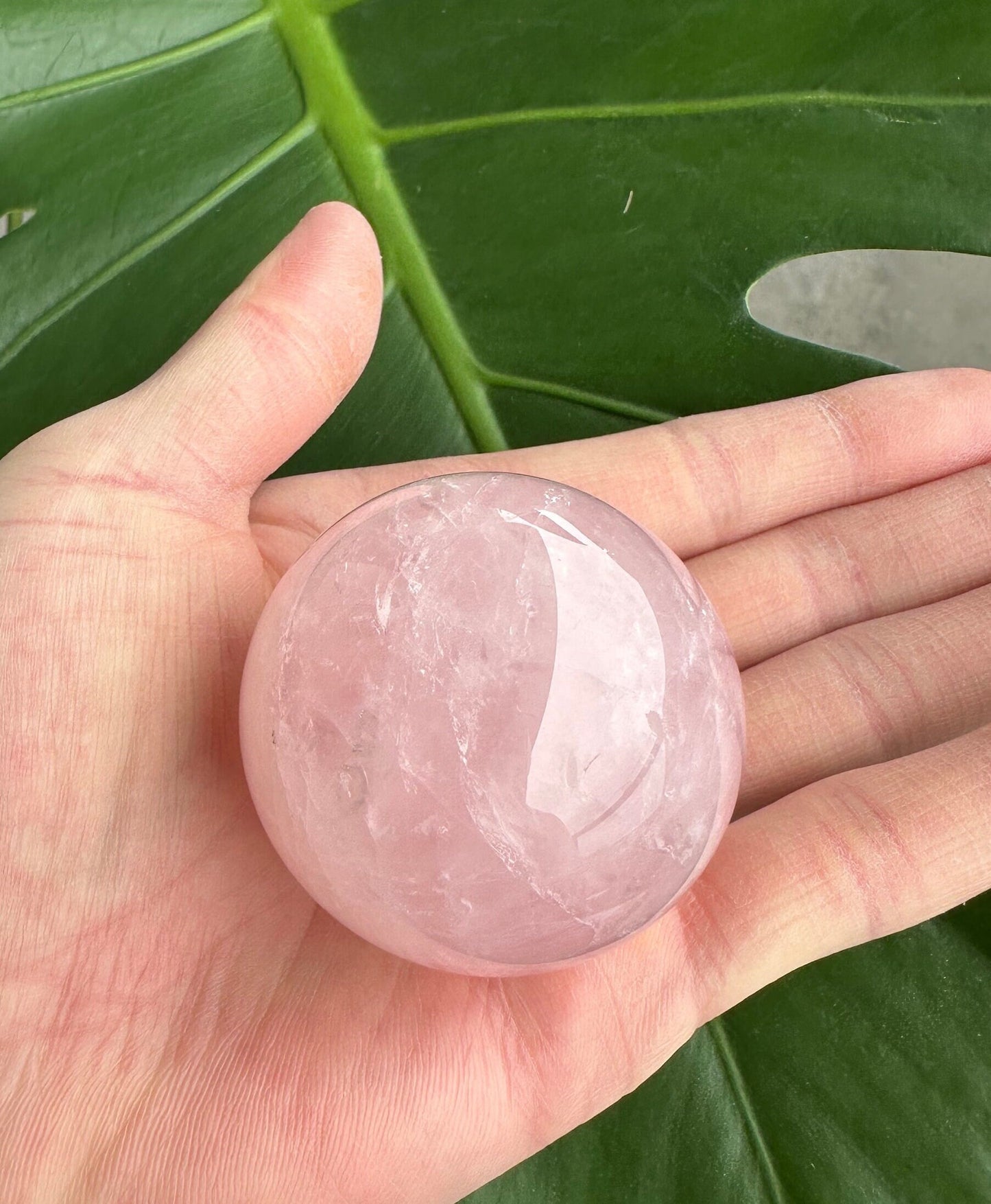 Rose Quartz Sphere 5cm – Natural Pink Crystal Ball, Gift for Collectors