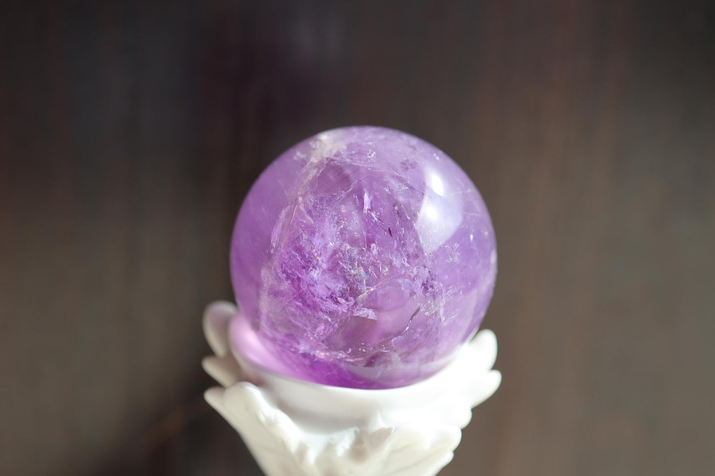 Natural Amethyst Crystal Ball 135g – Purple Sphere for Meditation & Home Decor