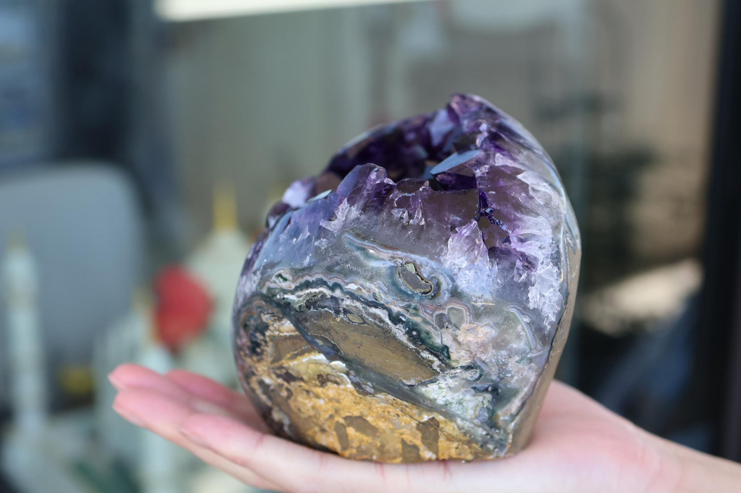 Premium Amethyst Geode 2466g – Large Natural Purple Crystal for Meditation & Decor