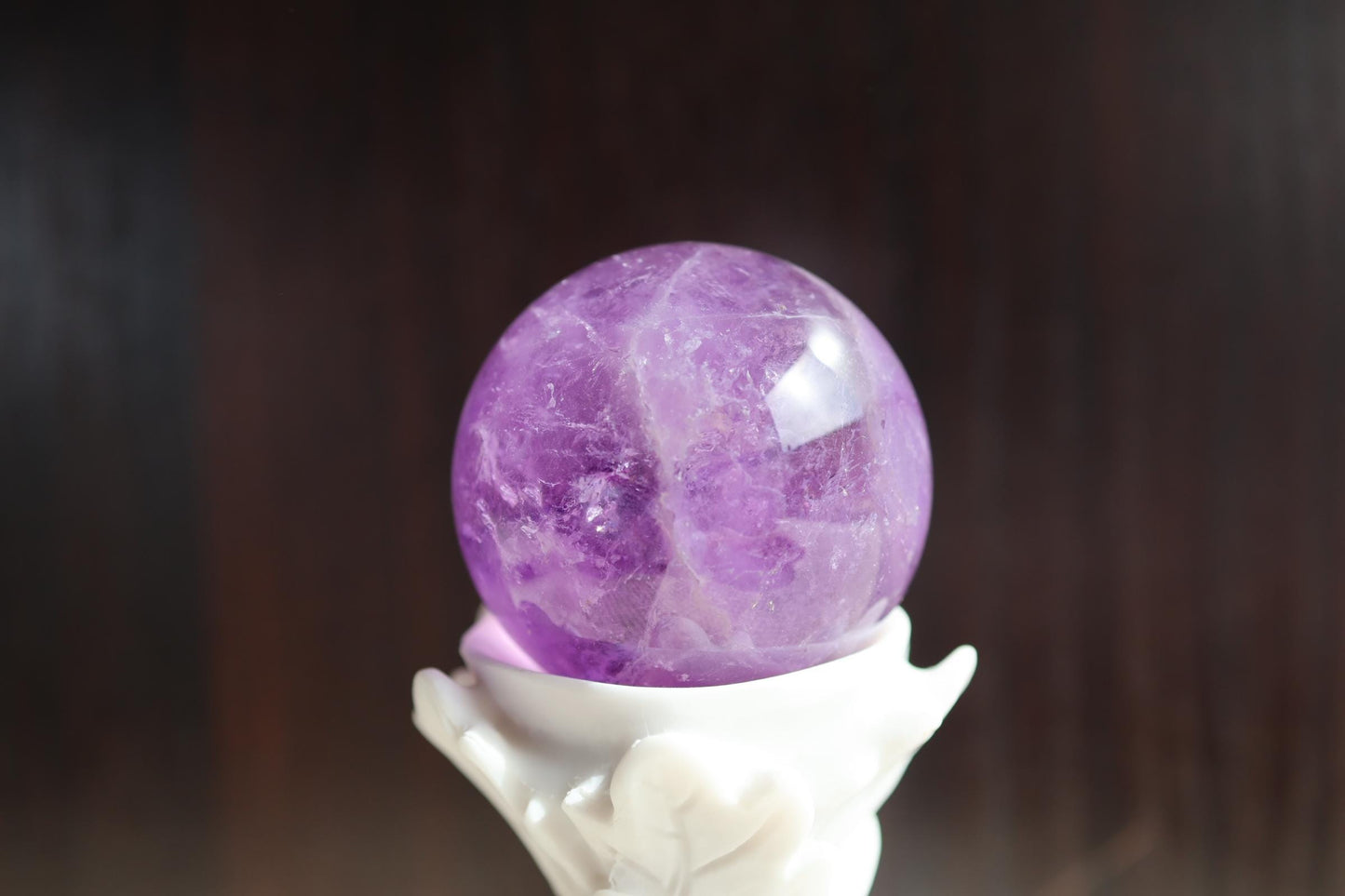 Natural Amethyst Crystal Ball 135g – Purple Sphere for Meditation & Home Decor