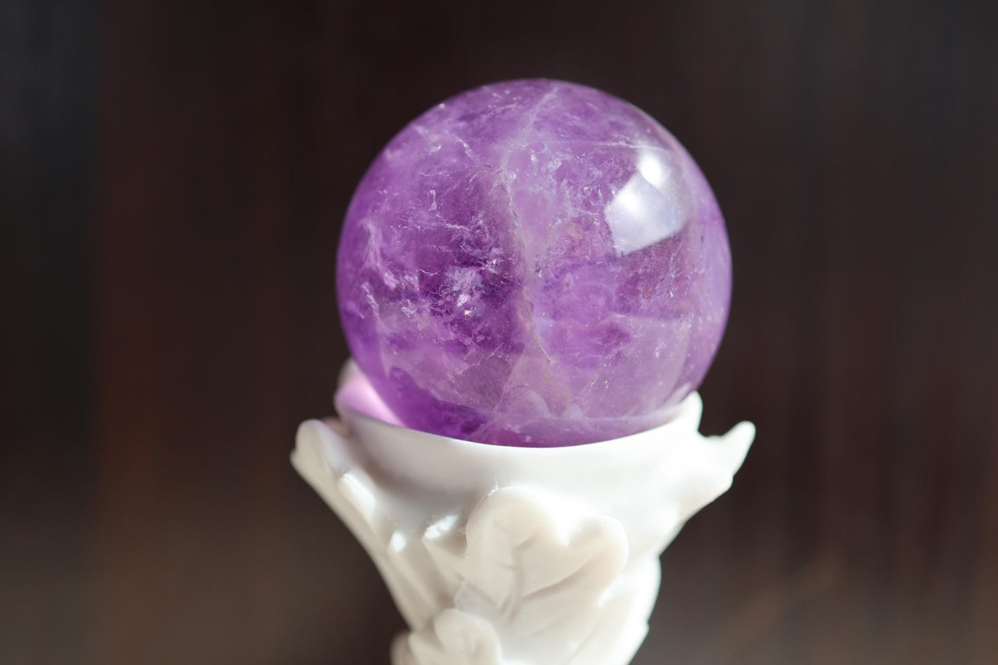 Natural Amethyst Crystal Ball 135g – Purple Sphere for Meditation & Home Decor