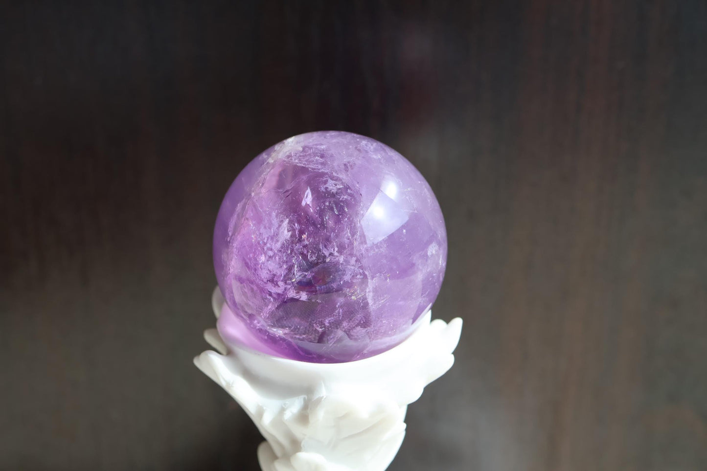 Natural Amethyst Crystal Ball 135g – Purple Sphere for Meditation & Home Decor