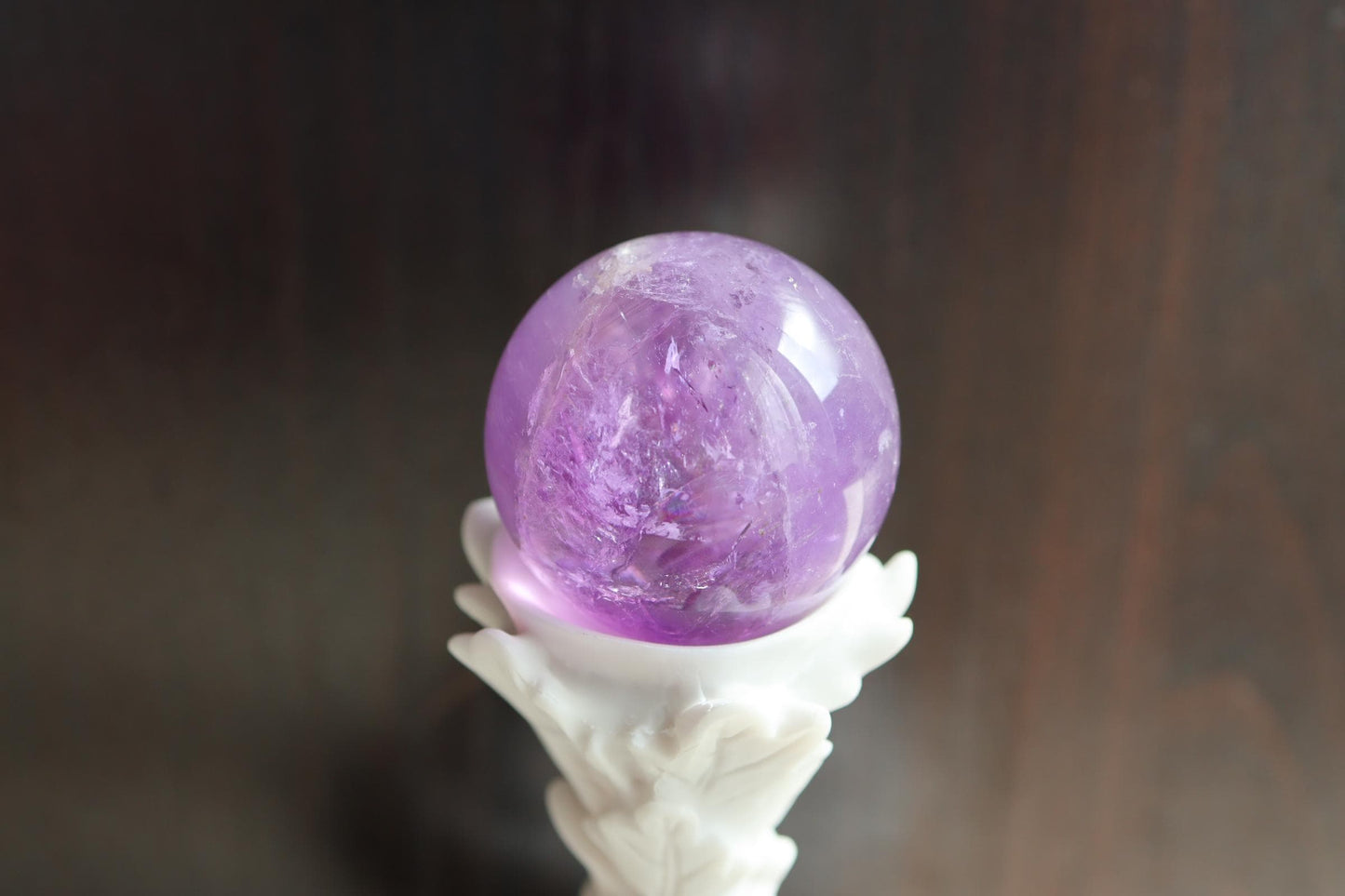 Natural Amethyst Crystal Ball 135g – Purple Sphere for Meditation & Home Decor
