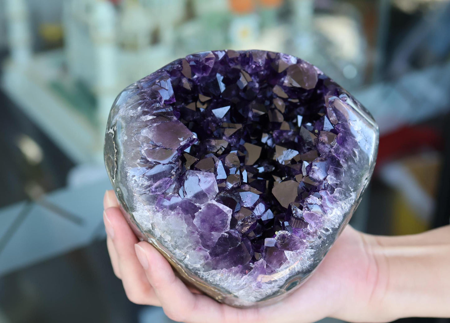 Premium Amethyst Geode 2466g – Large Natural Purple Crystal for Meditation & Decor