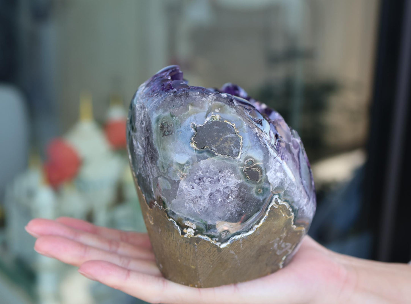 Premium Amethyst Geode 2466g – Large Natural Purple Crystal for Meditation & Decor