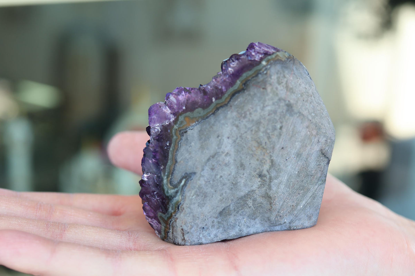 Natural Amethyst Geode Cluster 287g – Raw Purple Crystal for Home Decor & Display