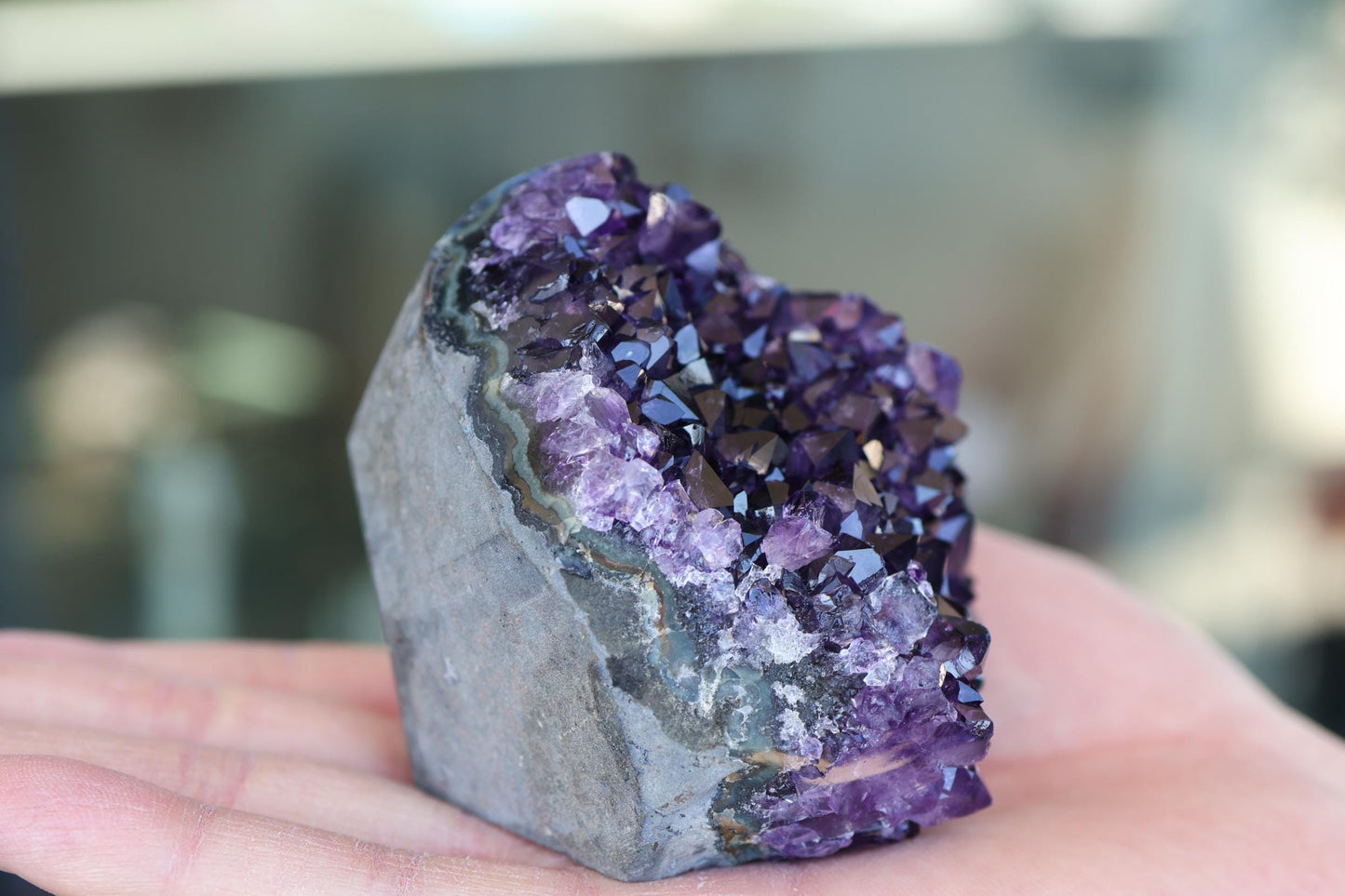 Natural Amethyst Geode Cluster 287g – Raw Purple Crystal for Home Decor & Display