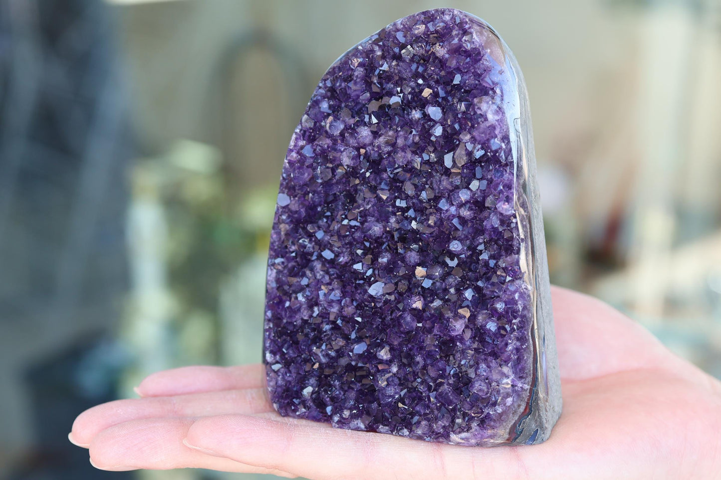 Natural Amethyst Geode Cluster 773g – Raw Purple Crystal for Home Decor & Display