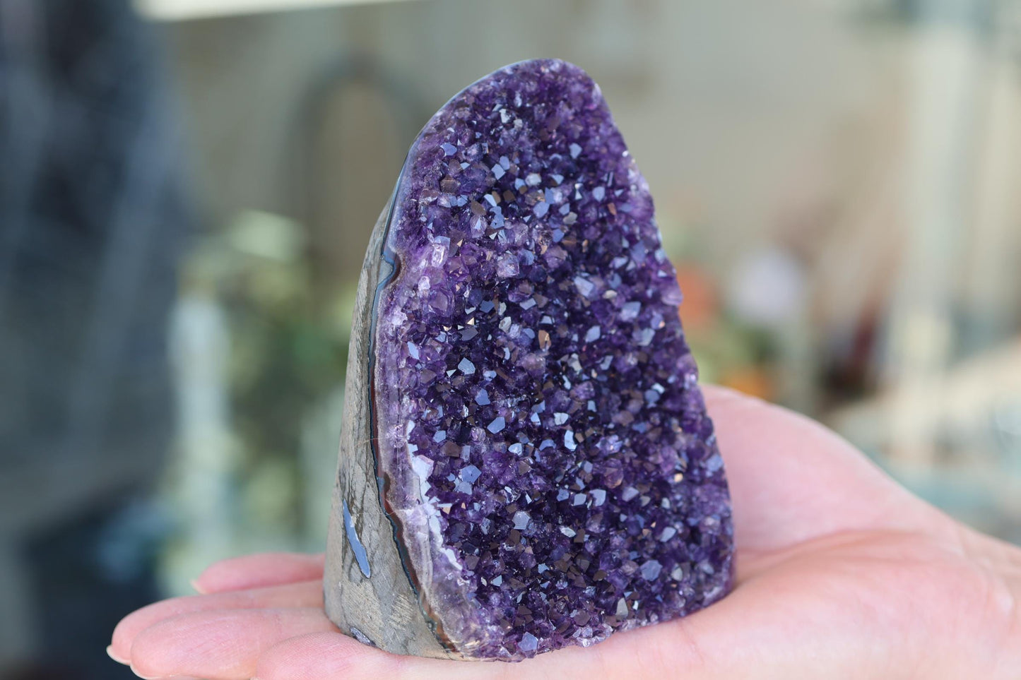 Natural Amethyst Geode Cluster 773g – Raw Purple Crystal for Home Decor & Display