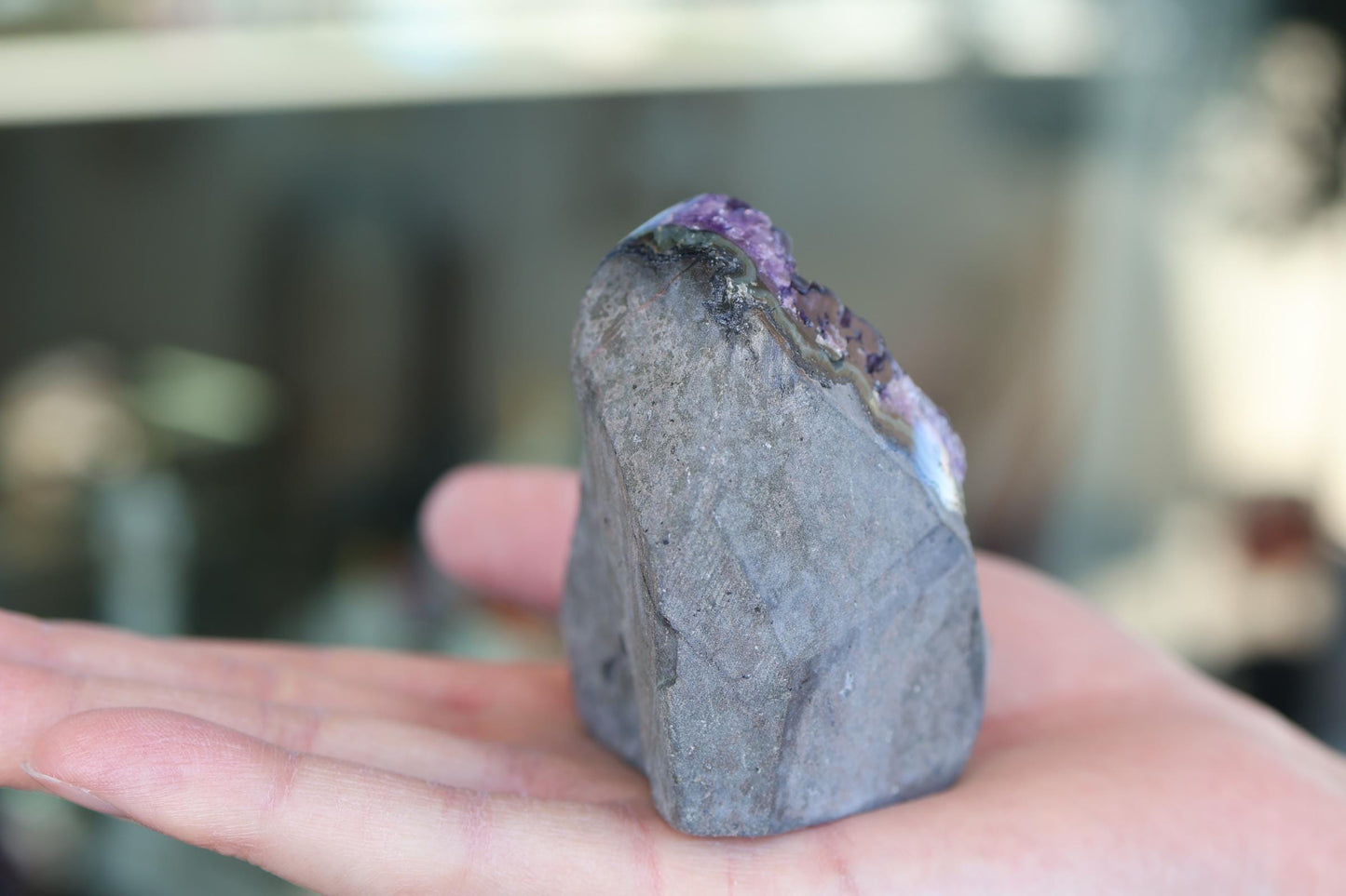 Natural Amethyst Geode Cluster 287g – Raw Purple Crystal for Home Decor & Display