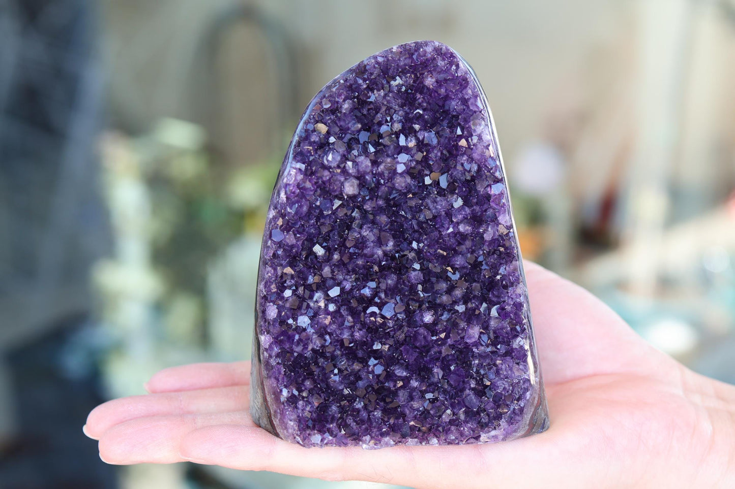 Natural Amethyst Geode Cluster 773g – Raw Purple Crystal for Home Decor & Display