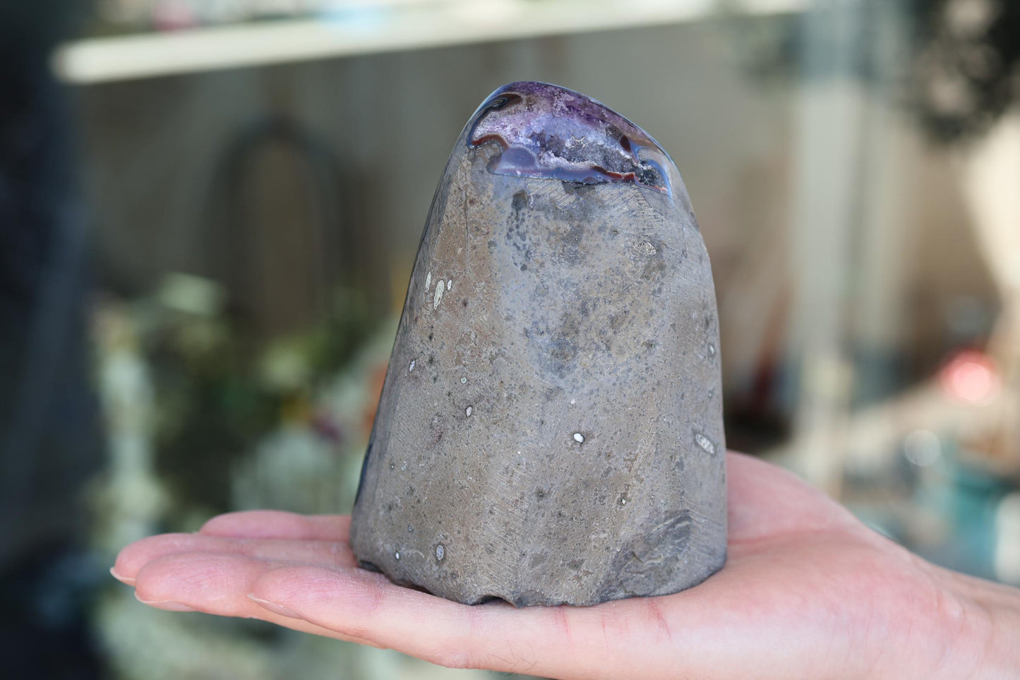 Natural Amethyst Geode Cluster 773g – Raw Purple Crystal for Home Decor & Display