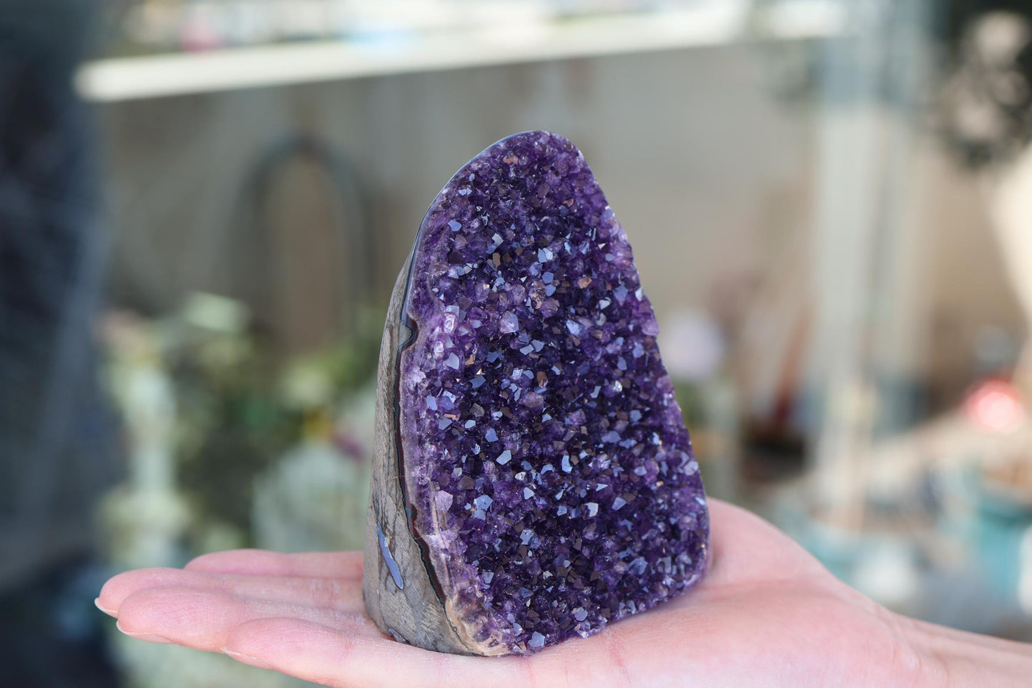 Natural Amethyst Geode Cluster 773g – Raw Purple Crystal for Home Decor & Display