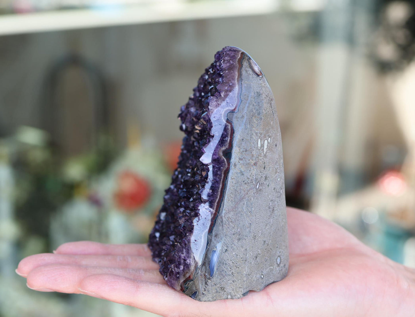 Natural Amethyst Geode Cluster 773g – Raw Purple Crystal for Home Decor & Display