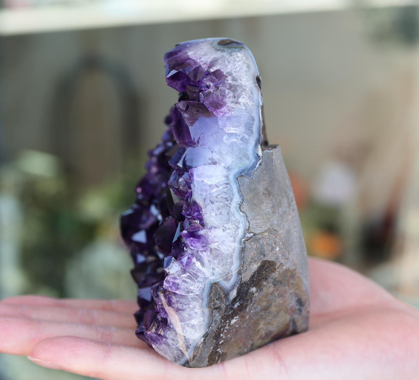 Amethyst Geode Cluster 934g, Large Purple Crystal Cluster, Natural Amethyst Specimen, Raw Quartz Crystal, Home Decor