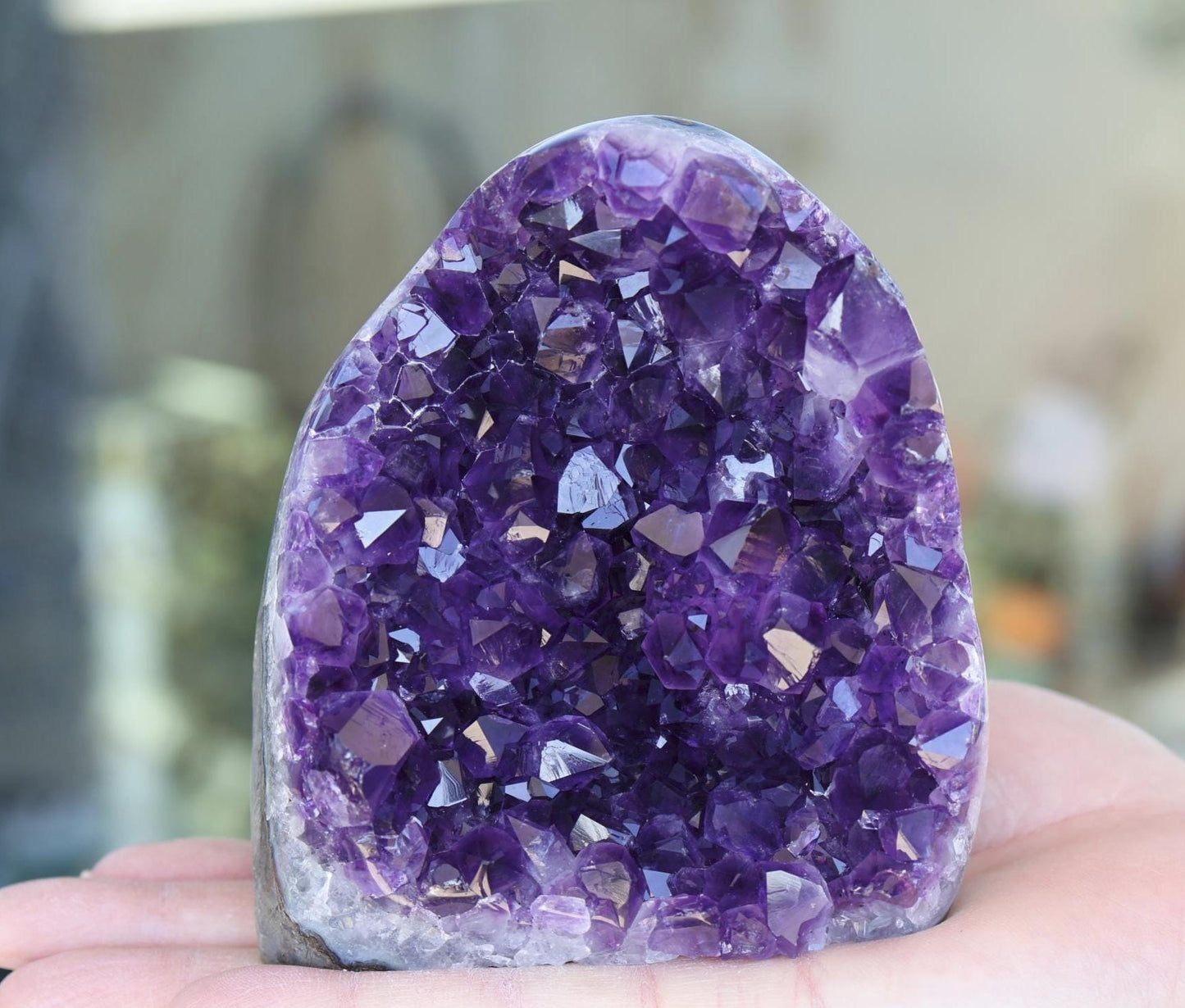 Amethyst Geode Cluster 934g, Large Purple Crystal Cluster, Natural Amethyst Specimen, Raw Quartz Crystal, Home Decor