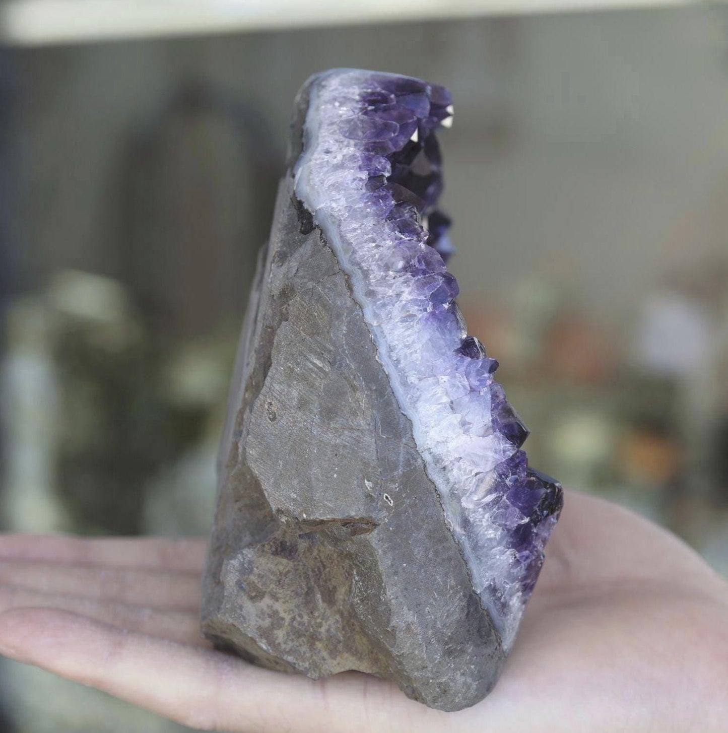 Amethyst Geode Cluster 934g, Large Purple Crystal Cluster, Natural Amethyst Specimen, Raw Quartz Crystal, Home Decor