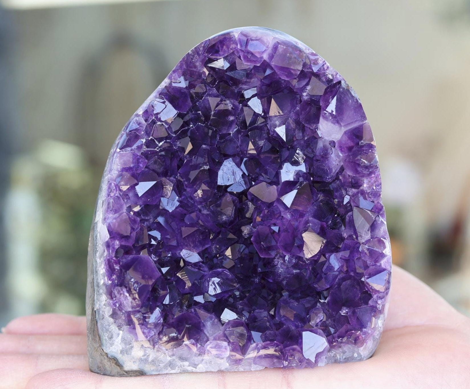 Amethyst Geode Cluster 934g, Large Purple Crystal Cluster, Natural Amethyst Specimen, Raw Quartz Crystal, Home Decor
