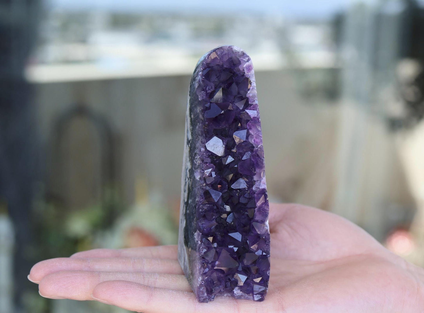 Premium Amethyst Geode 449g – Natural Purple Crystal Cluster for Meditation & Decor