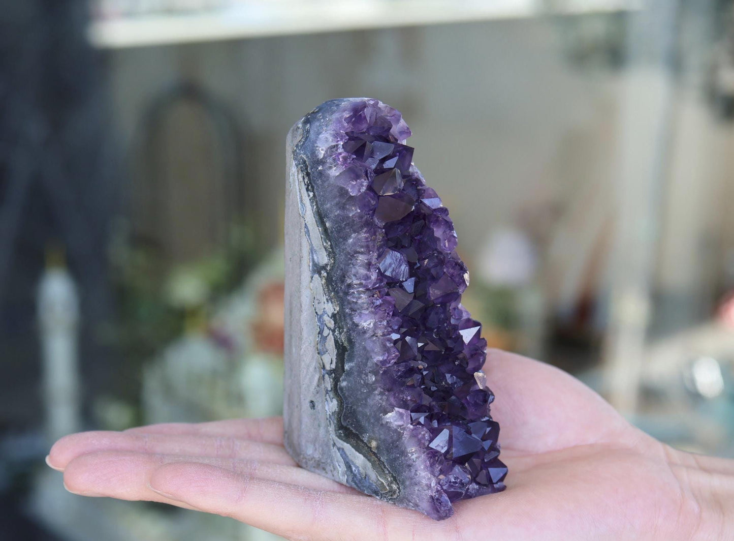 Premium Amethyst Geode 449g – Natural Purple Crystal Cluster for Meditation & Decor
