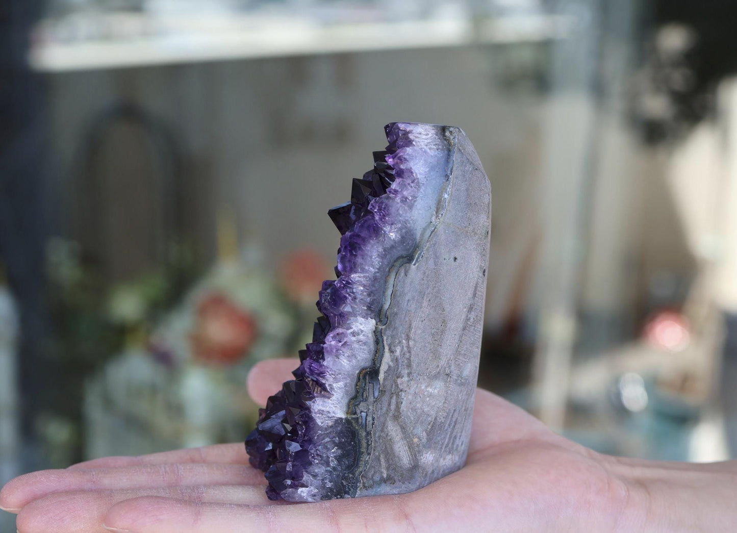 Premium Amethyst Geode 449g – Natural Purple Crystal Cluster for Meditation & Decor