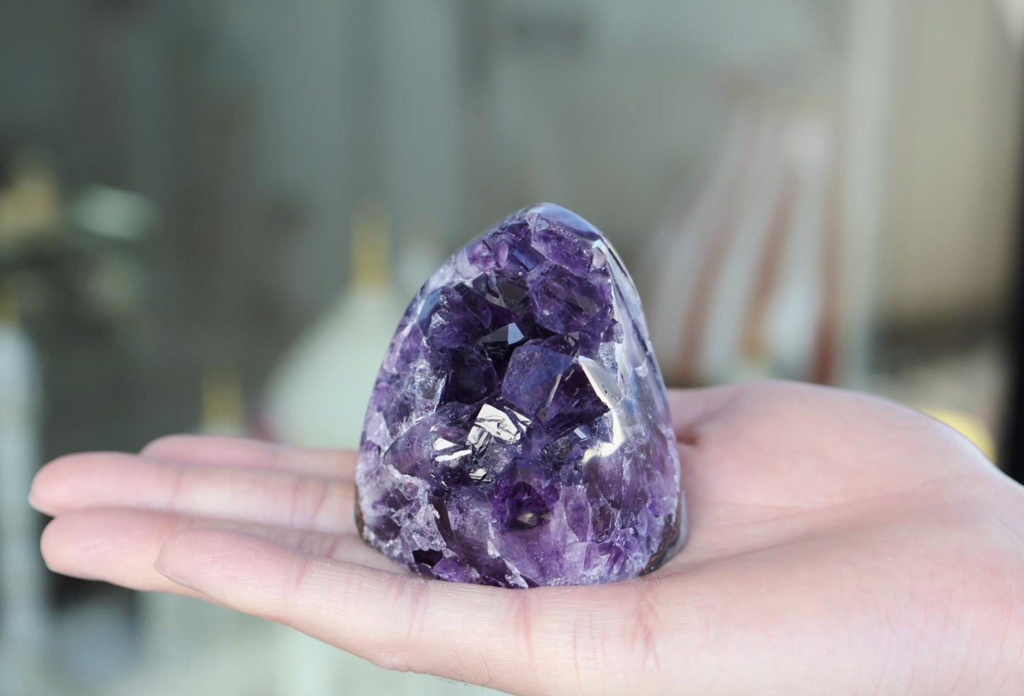 Natural Amethyst Geode 321g – Purple Crystal for Home Decor & Display
