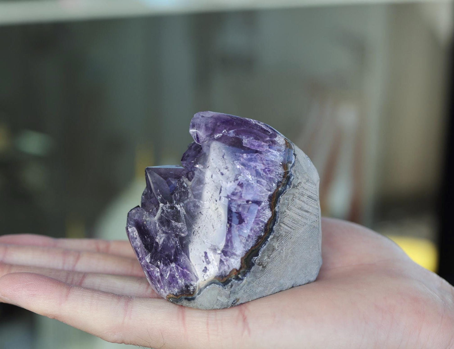 Natural Amethyst Geode 321g – Purple Crystal for Home Decor & Display