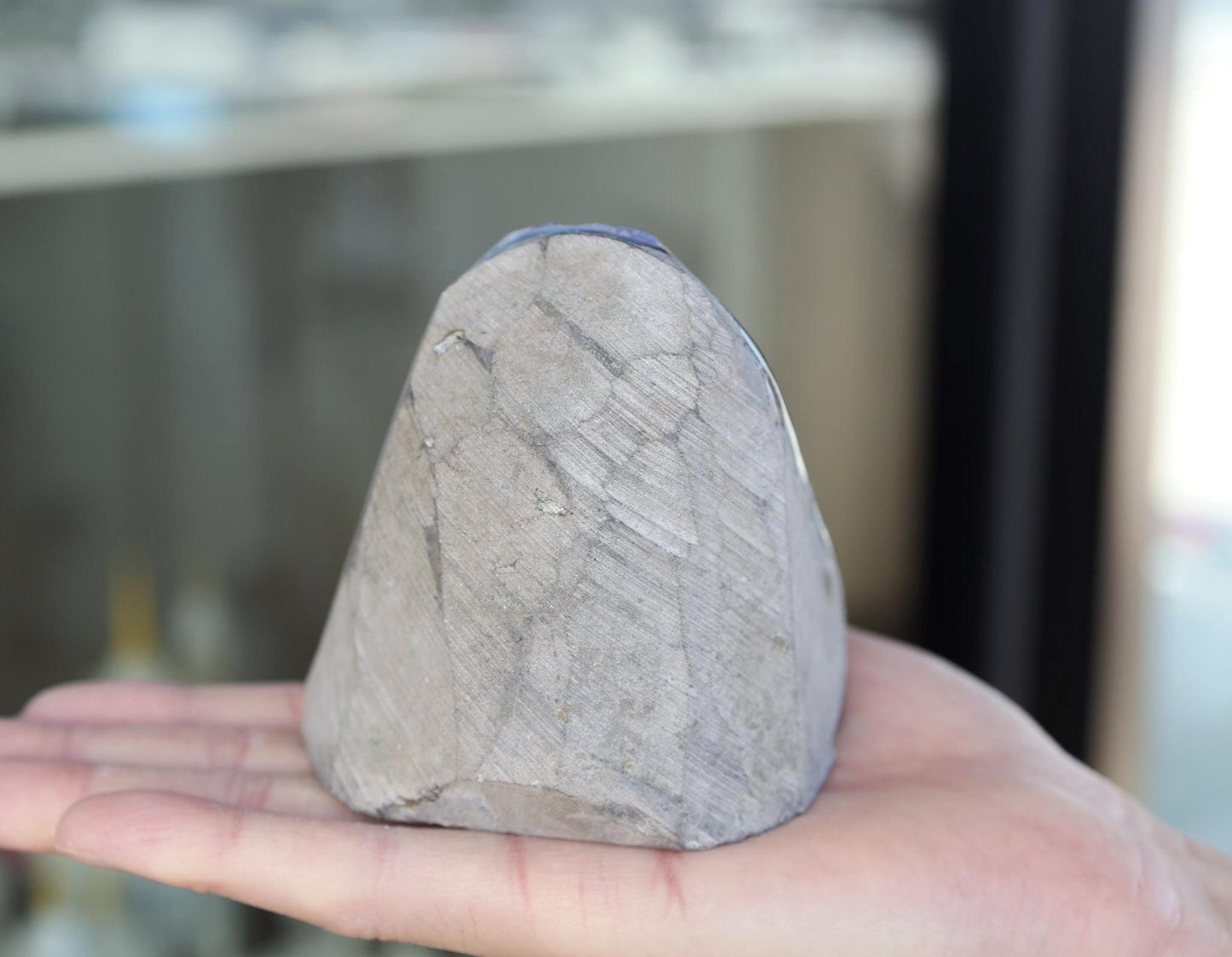 Natural Amethyst Geode 555g – Purple Crystal for Home Decor & Display