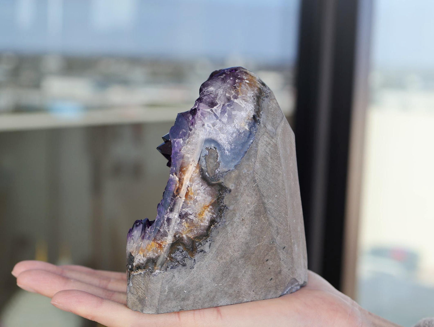 Natural Amethyst Cluster 1433g – Large Purple Crystal for Home Decor & Display