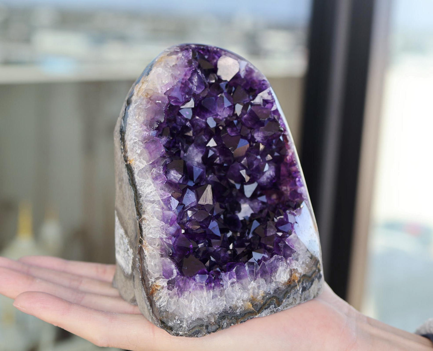 Natural Amethyst Cluster 1433g – Large Purple Crystal for Home Decor & Display