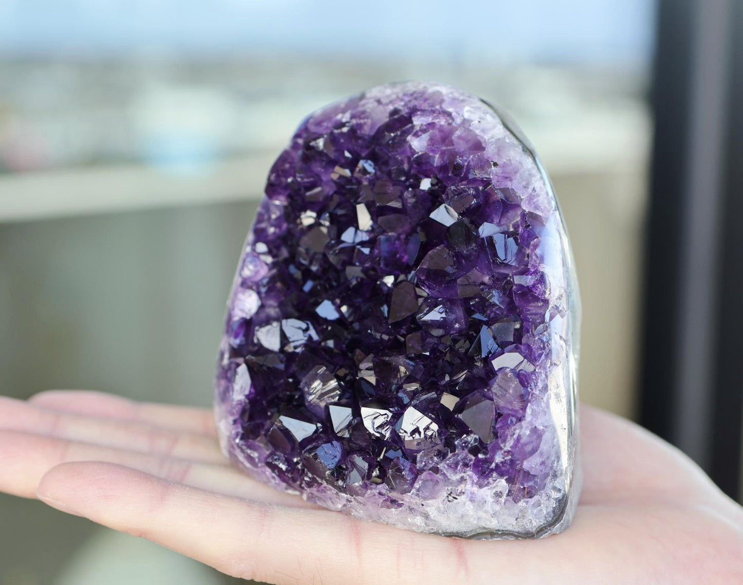 Natural Amethyst Geode Cluster 764g – Raw Purple Crystal for Home Decor & Display