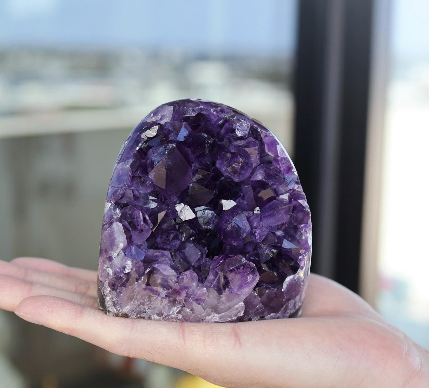 Natural Amethyst Geode Cluster 842g – Raw Purple Crystal for Home Decor & Display