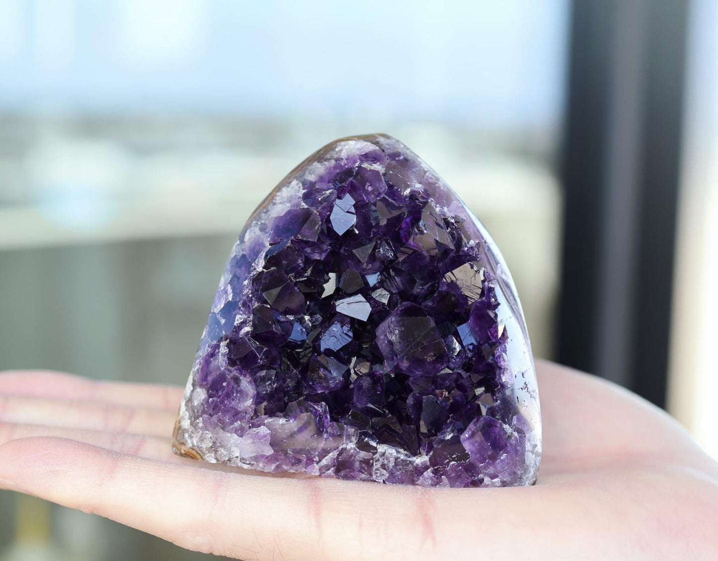 Natural Amethyst Geode Cluster 339g – Raw Purple Crystal for Home Decor & Display