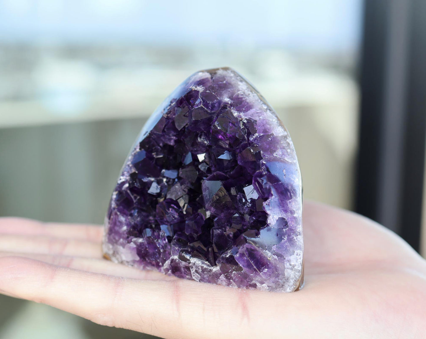 Natural Amethyst Geode Cluster 339g – Raw Purple Crystal for Home Decor & Display