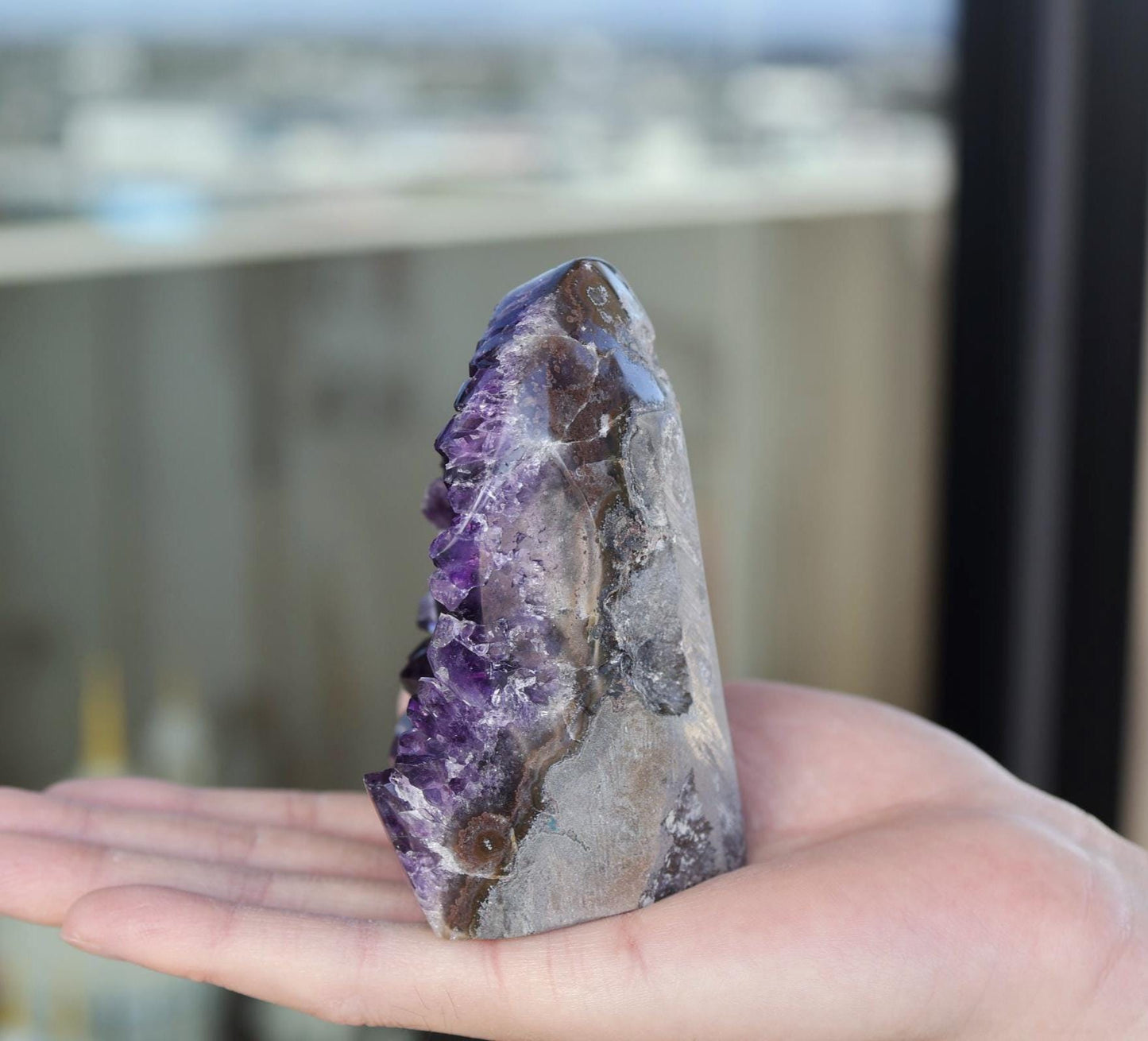 Amethyst Crystal Cluster 442g – Unique Natural Purple Geode, Gift for Collectors