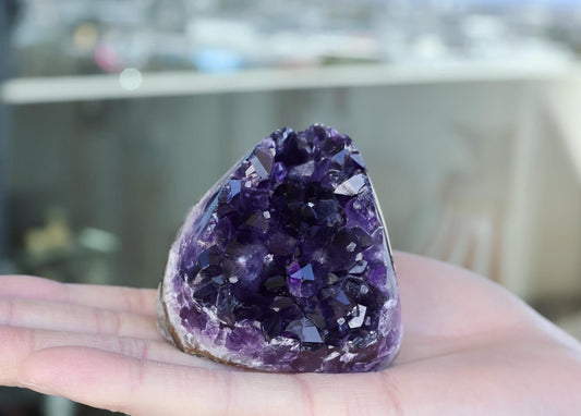 Natural Amethyst Geode Cluster 304g – Raw Purple Crystal for Home Decor & Display
