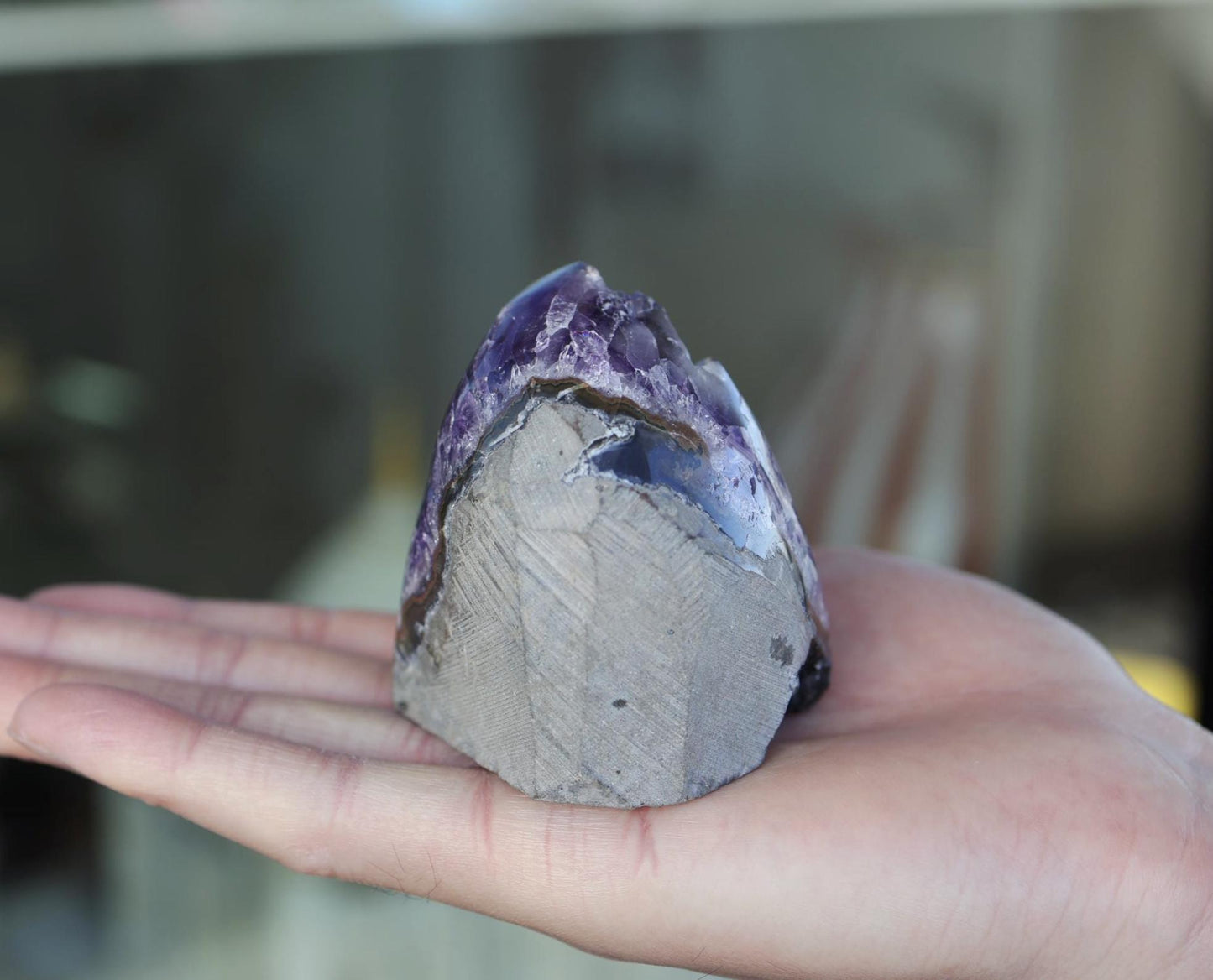 Natural Amethyst Geode 321g – Purple Crystal for Home Decor & Display