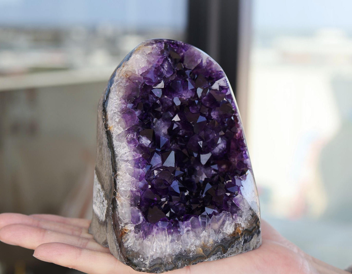 Natural Amethyst Cluster 1433g – Large Purple Crystal for Home Decor & Display