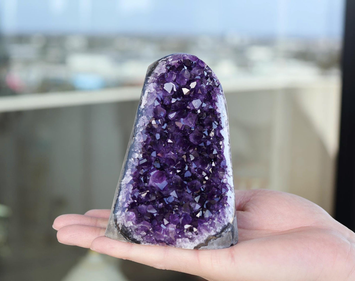 Natural Amethyst Geode Cluster 891g – High-Quality Purple Crystal