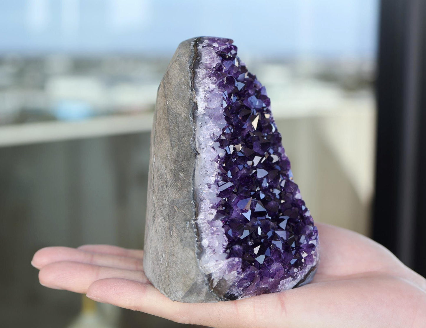 Natural Amethyst Geode Cluster 891g – High-Quality Purple Crystal